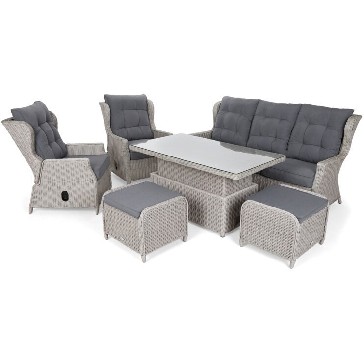 Lauko baldų komplektas MEMFIS WHITE GREY