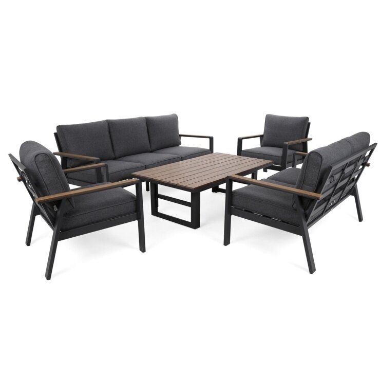 Lauko baldų komplektas TURYN DARK GREY / GREY MELANGE 1