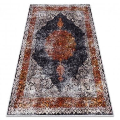 MIRO 51186.808 plaunamas kilimas Rozetė, lauke - tamsiai mėlyna / vario