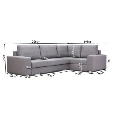 Minkštas kampas 'TORNADO" (290/195) 5 Minkštas kampas 'TORNADO" (290/195) 5