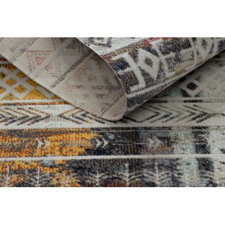 Modernus kilimas MUNDO E0591 deimantai, boho lauko rožinė / smėlio spalvos 2