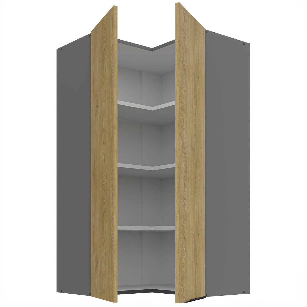 Pakabinama kampinė spintelė (60x60/108) - 90° 1 Pakabinama kampinė spintelė (60x60/108) - 90° 1