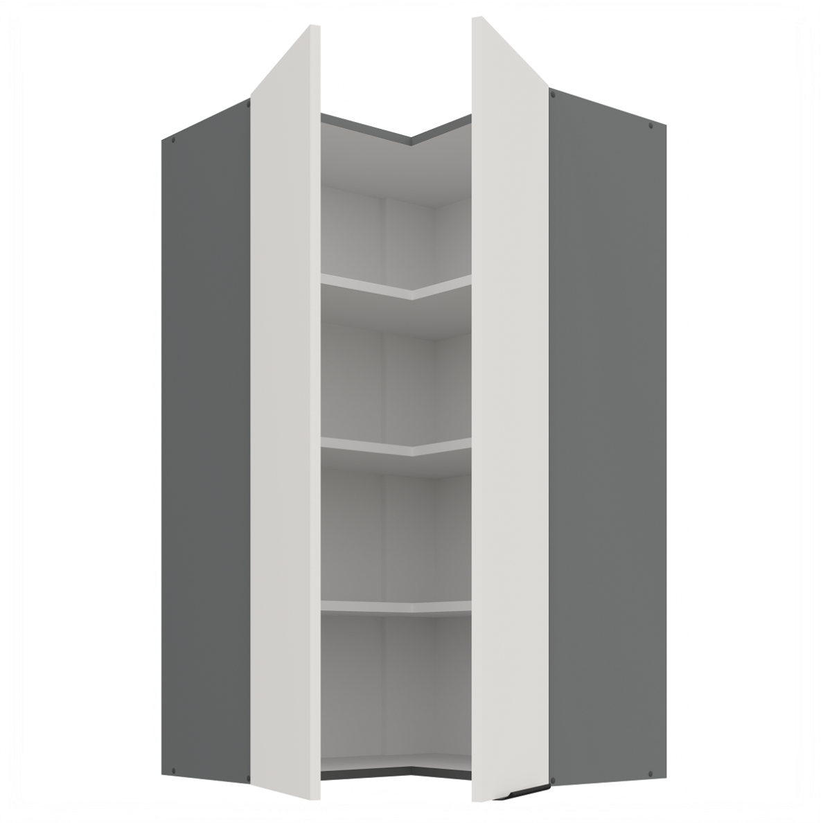 Pakabinama kampinė spintelė (60x60/108) - 90° 1 Pakabinama kampinė spintelė (60x60/108) - 90° 1