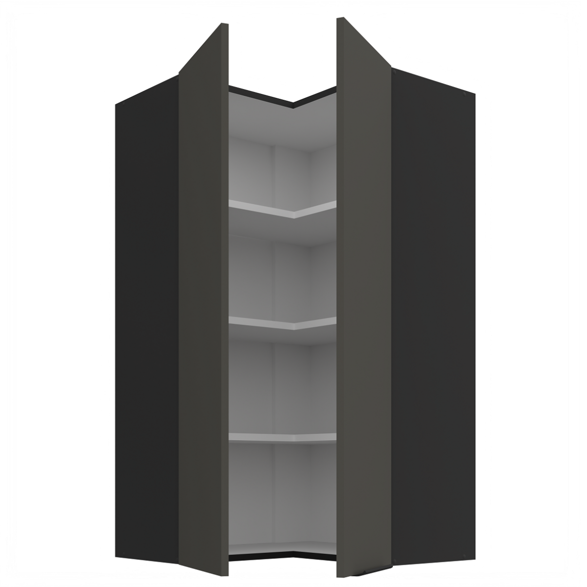 Pakabinama kampinė spintelė (60x60/108) - 90° 1 Pakabinama kampinė spintelė (60x60/108) - 90° 1