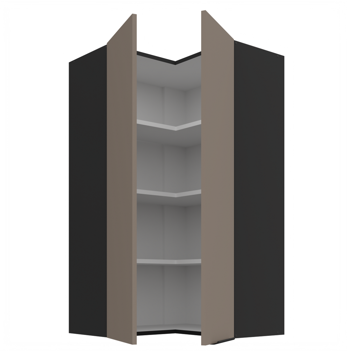 Pakabinama kampinė spintelė (60x60/108) - 90° 1 Pakabinama kampinė spintelė (60x60/108) - 90° 1