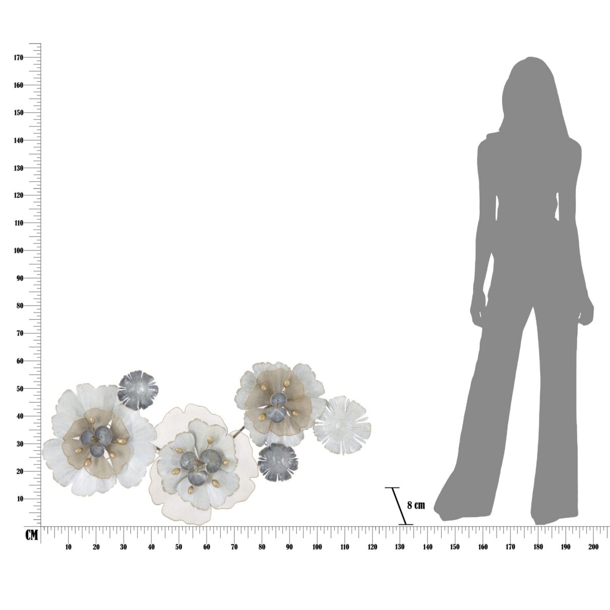 Sieninė dekoracija "FLOWERY" 8 Sieninė dekoracija "FLOWERY" 8