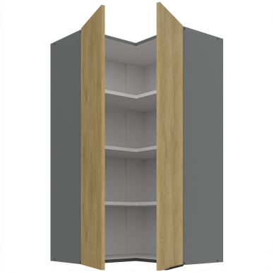 Pakabinama kampinė spintelė (60x60/108) - 90° 1 Pakabinama kampinė spintelė (60x60/108) - 90° 1