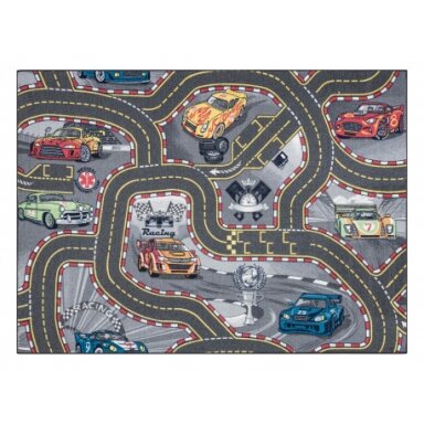 REBEL ROADS KILIMAS Racers 97 Gatvės, automobiliai neslystantis vaikams - pilkas REBEL ROADS KILIMAS Racers 97 Gatvės, automobiliai neslystantis vaikams - pilkas
