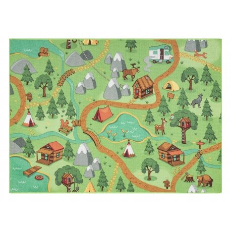 REBEL ROADS KILIMAS Wild life 90 Miškas, gyvūnai neslystantis vaikams - žalias REBEL ROADS KILIMAS Wild life 90 Miškas, gyvūnai neslystantis vaikams - žalias