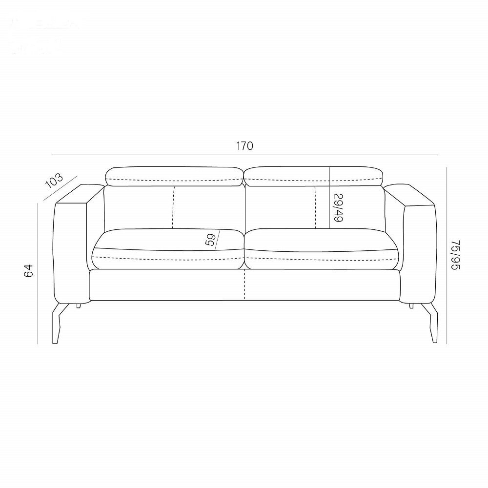 Dvivietė sofa "AREZZA" 3 Dvivietė sofa "AREZZA" 3