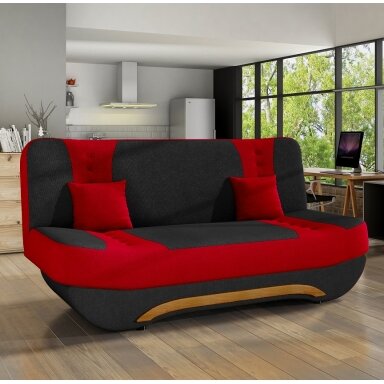 Sofa Ewa II, raudona / juoda