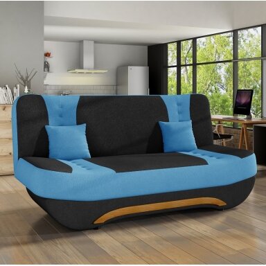 Sofa Ewa II, mėlyna / juoda