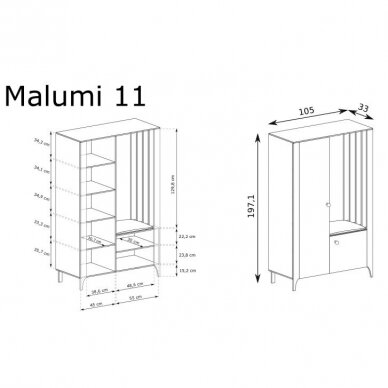 Prieškambario spinta "MALUMI" 2
