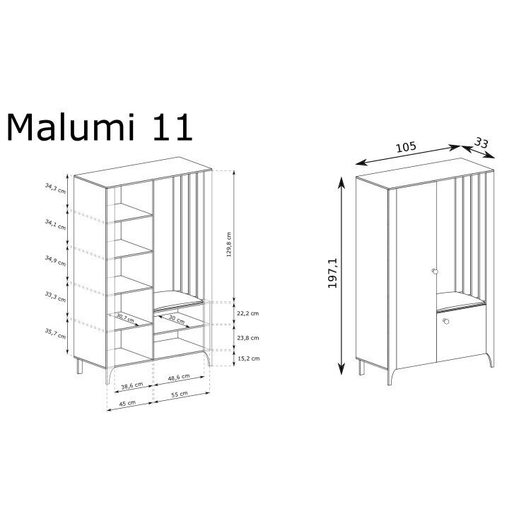Prieškambario spinta "MALUMI" 2 Prieškambario spinta "MALUMI" 2