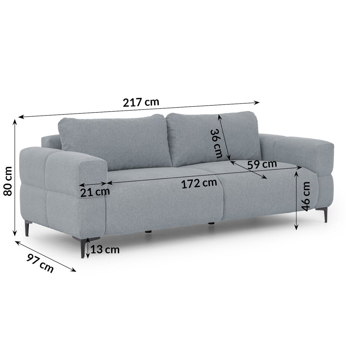 Trivietė sofa "HELIO" 4