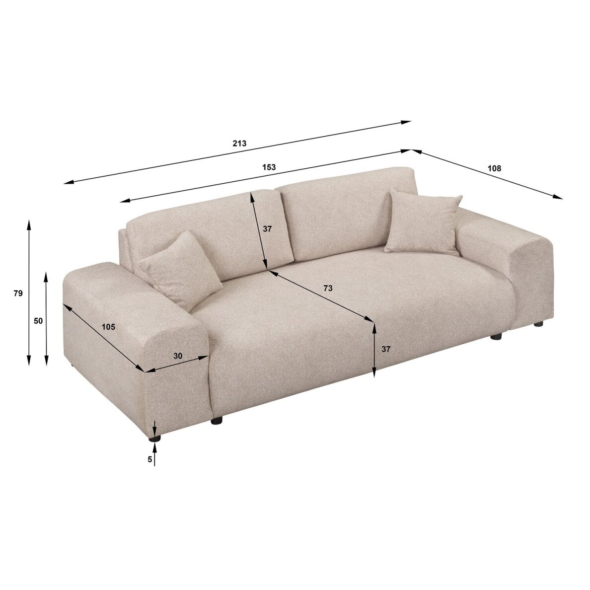 Trivietė sofa "JUSTIN" 4 Trivietė sofa "JUSTIN" 4