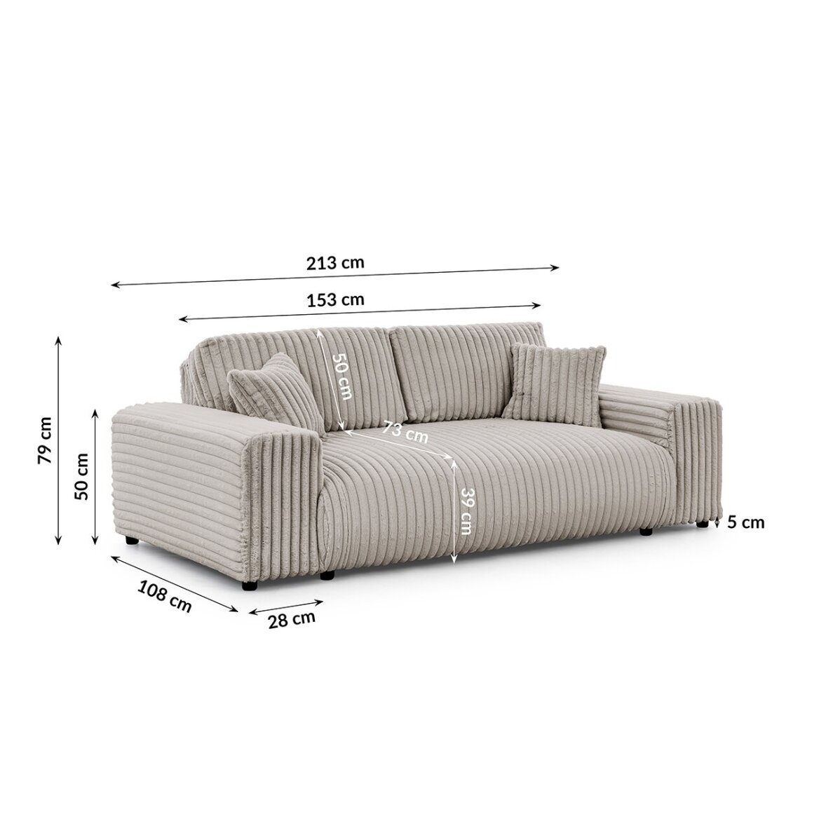 Trivietė sofa "JUSTIN" 4 Trivietė sofa "JUSTIN" 4