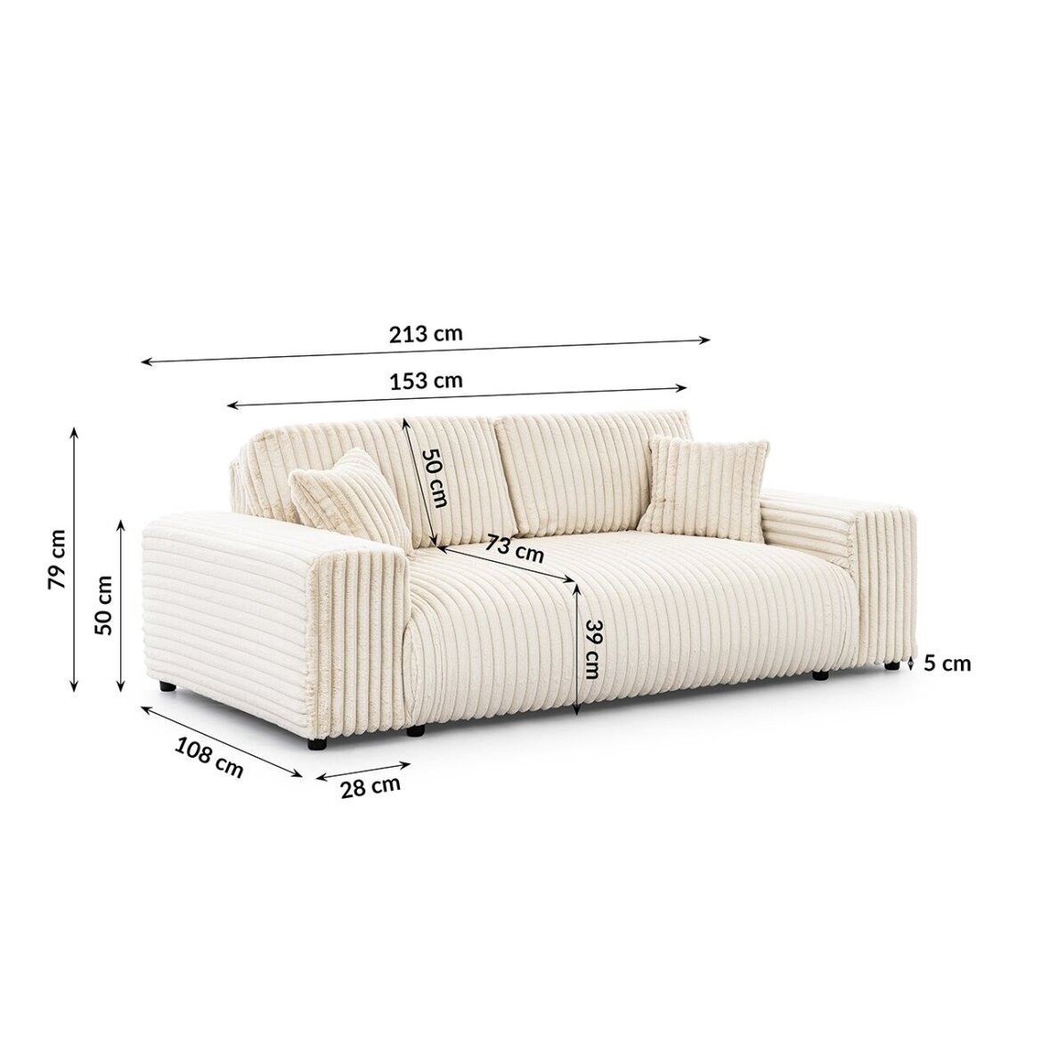 Trivietė sofa "JUSTIN" 4 Trivietė sofa "JUSTIN" 4