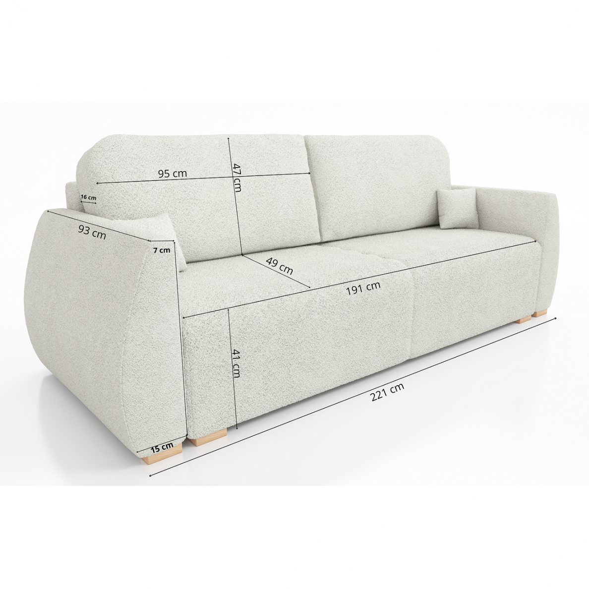 Trivietė sofa - lova 2 Trivietė sofa - lova 2
