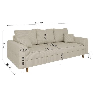 Trivietė sofa "ARIELLA" 2 Trivietė sofa "ARIELLA" 2