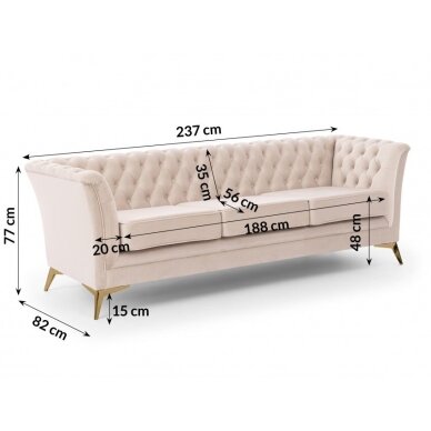 Trivietė sofa "DERBY BIS" 3