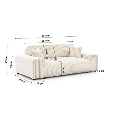Trivietė sofa "JUSTIN" 4 Trivietė sofa "JUSTIN" 4