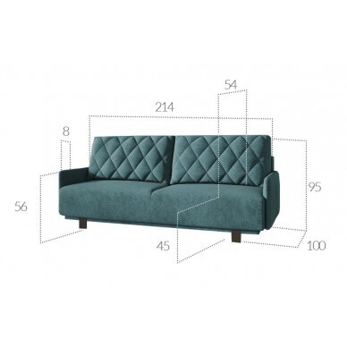 Trivietė sofa - lova 1 Trivietė sofa - lova 1