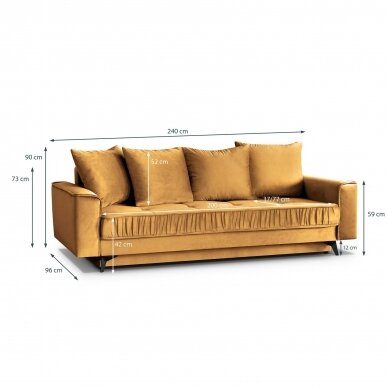Trivietė sofa - lova 4 Trivietė sofa - lova 4