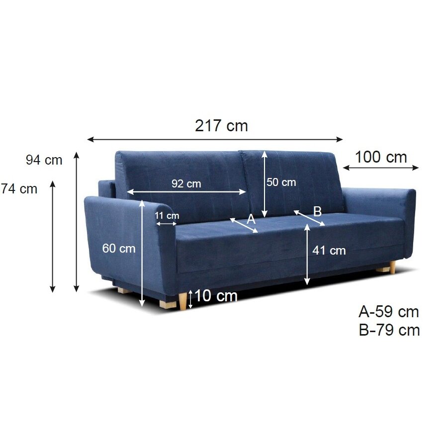 Trivietė sofa - lova 4 Trivietė sofa - lova 4