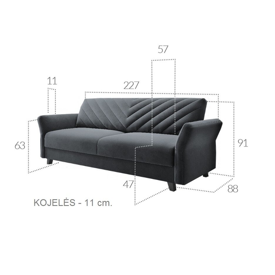Trivietė sofa - lova 1 Trivietė sofa - lova 1