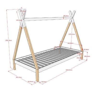 Vaikiška lova "TIPI" 4