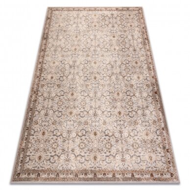 Vilnonis kilimas VILLA Ornamentas, rėmas, vintage 1540/51655 pilka / smėlio spalvos Vilnonis kilimas VILLA Ornamentas, rėmas, vintage 1540/51655 pilka / smėlio spalvos