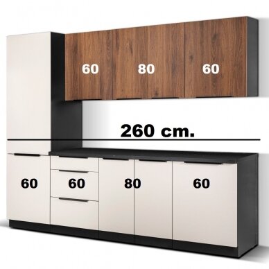 Virtuvės spintelių komplektas (260) 2 Virtuvės spintelių komplektas (260) 2