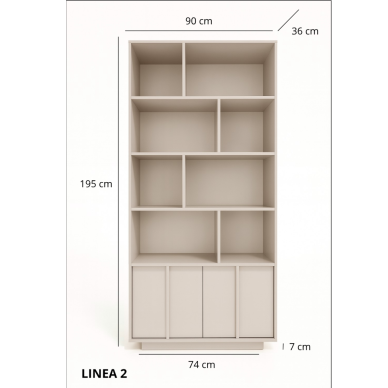 Pastatoma knygų lentyna "LINEA" 3
